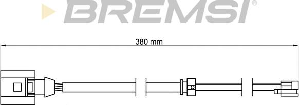 Bremsi WI0712 - Предупредителен контактен сензор, износване на накладките vvparts.bg