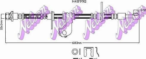 Brovex-Nelson H4899Q - Спирачен маркуч vvparts.bg