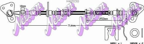 Brovex-Nelson H4203Q - Спирачен маркуч vvparts.bg