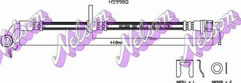 Brovex-Nelson H5998Q - Спирачен маркуч vvparts.bg