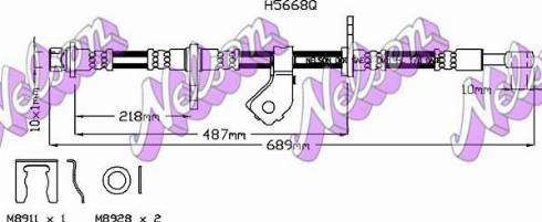 Brovex-Nelson H5668Q - Спирачен маркуч vvparts.bg