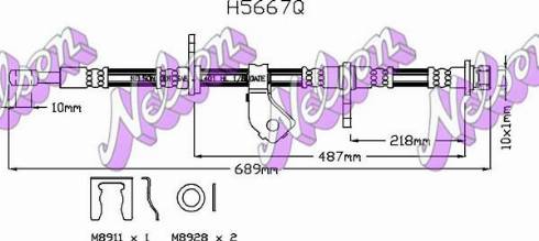 Brovex-Nelson H5667Q - Спирачен маркуч vvparts.bg