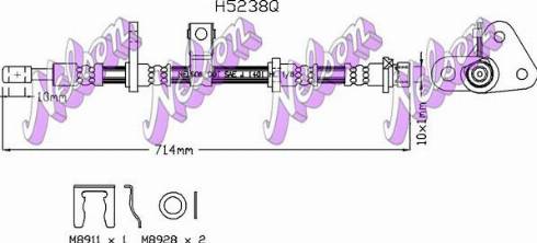 Brovex-Nelson H5238Q - Спирачен маркуч vvparts.bg