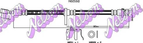 Brovex-Nelson H6016Q - Спирачен маркуч vvparts.bg