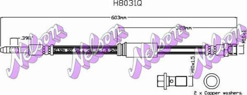 Brovex-Nelson H8031Q - Спирачен маркуч vvparts.bg