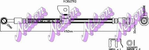 Brovex-Nelson H3609Q - Спирачен маркуч vvparts.bg