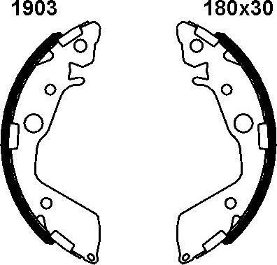 BSF 01903 - Комплект спирачна челюст vvparts.bg