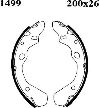 BSF 01499 - Комплект спирачна челюст vvparts.bg