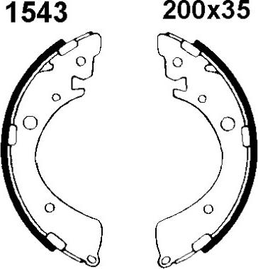 BSF 01543 - Комплект спирачна челюст vvparts.bg