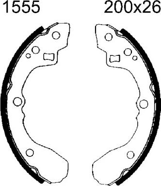 BSF 01555 - Комплект спирачна челюст vvparts.bg