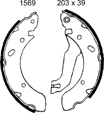 BSF 01569 - Комплект спирачна челюст vvparts.bg
