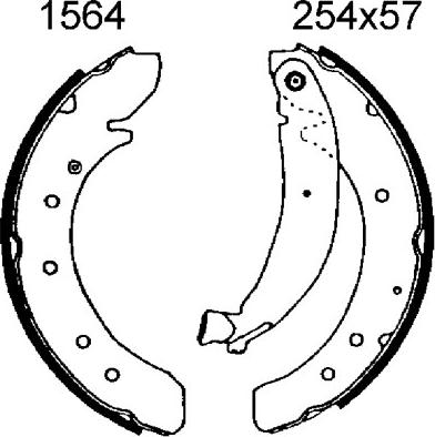 BSF 07563 - Комплект спирачна челюст vvparts.bg