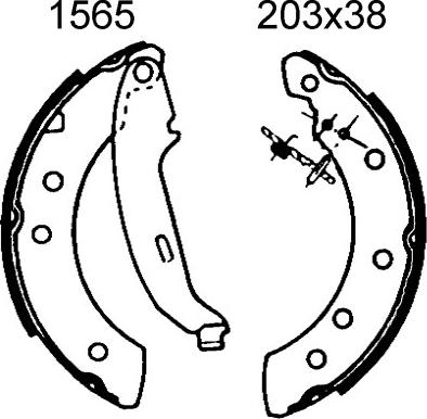 BSF 07375 - Комплект спирачна челюст vvparts.bg