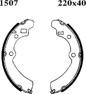 BSF 01507 - Комплект спирачна челюст vvparts.bg