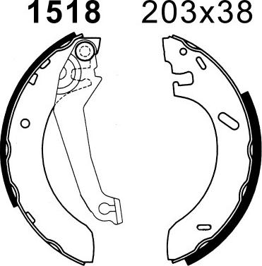 BSF 01518 - Комплект спирачна челюст vvparts.bg