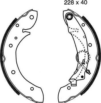 BSF 01589 - Комплект спирачна челюст vvparts.bg