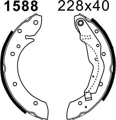 BSF 01588 - Комплект спирачна челюст vvparts.bg