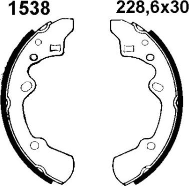 BSF 01538 - Комплект спирачна челюст vvparts.bg