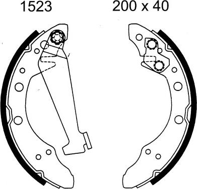 BSF 01523 - Комплект спирачна челюст vvparts.bg