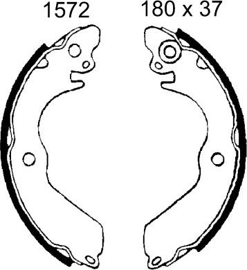 BSF 01572 - Комплект спирачна челюст vvparts.bg