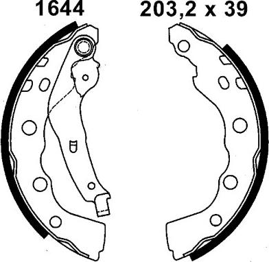 BSF 06464 - Комплект спирачна челюст vvparts.bg