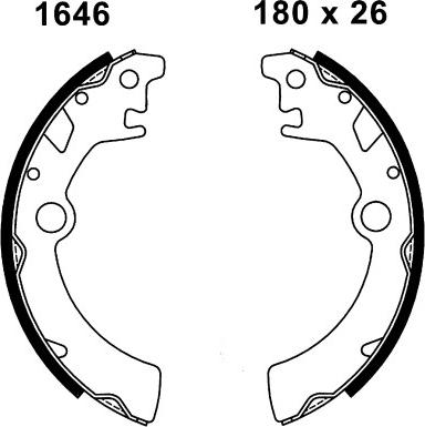 BSF 6478 - Комплект спирачна челюст vvparts.bg