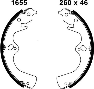 BSF 01655 - Комплект спирачна челюст vvparts.bg