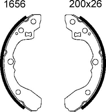 BSF 01656 - Комплект спирачна челюст vvparts.bg
