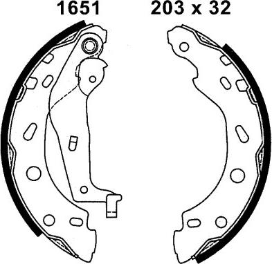 BSF 06409 - Комплект спирачна челюст vvparts.bg