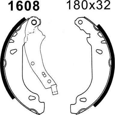 BSF 07416 - Комплект спирачна челюст vvparts.bg