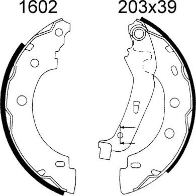 BSF 07355 - Комплект спирачна челюст vvparts.bg