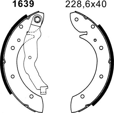 BSF 01639 - Комплект спирачна челюст vvparts.bg