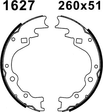 BSF 01627 - Комплект спирачна челюст vvparts.bg