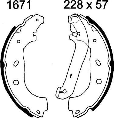 BSF 01671 - Комплект спирачна челюст vvparts.bg