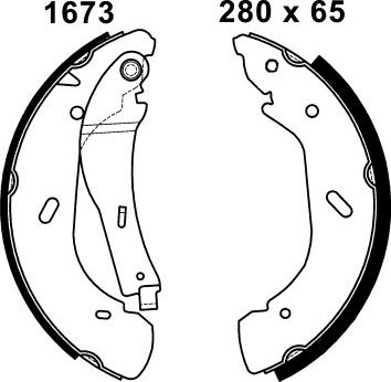 BSF 01673 - Комплект спирачна челюст vvparts.bg