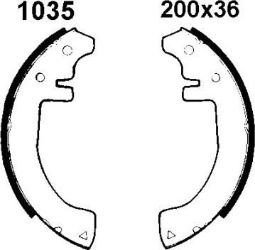 BSF 01035 - Комплект спирачна челюст vvparts.bg