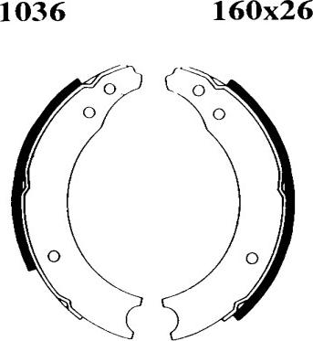BSF 01036 - Комплект спирачна челюст vvparts.bg