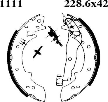 BSF 01111 - Комплект спирачна челюст vvparts.bg