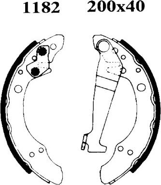 BSF 01182 - Комплект спирачна челюст vvparts.bg