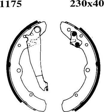 BSF 01175 - Комплект спирачна челюст vvparts.bg