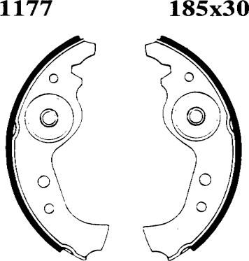 BSF 01177 - Комплект спирачна челюст vvparts.bg