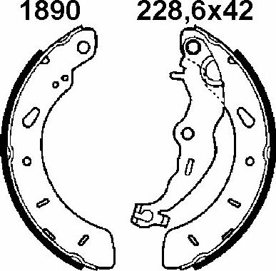 BSF 01890 - Комплект спирачна челюст vvparts.bg