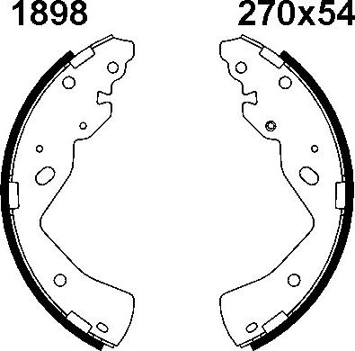 BSF 01898 - Комплект спирачна челюст vvparts.bg