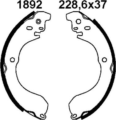 BSF 01892 - Комплект спирачна челюст vvparts.bg