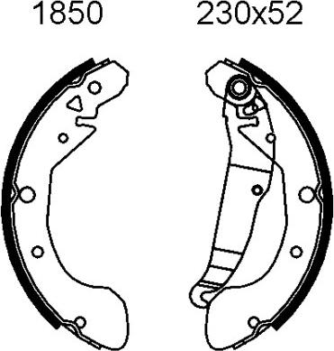 BSF 01850 - Комплект спирачна челюст vvparts.bg