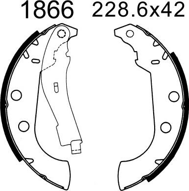 BSF 01866 - Комплект спирачна челюст vvparts.bg