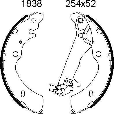 BSF 01838 - Комплект спирачна челюст vvparts.bg