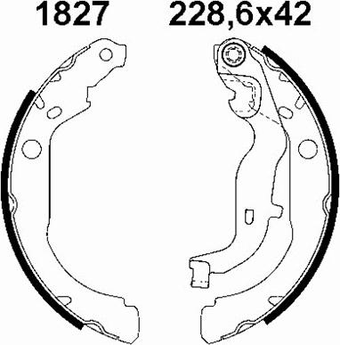 BSF 01827 - Комплект спирачна челюст vvparts.bg