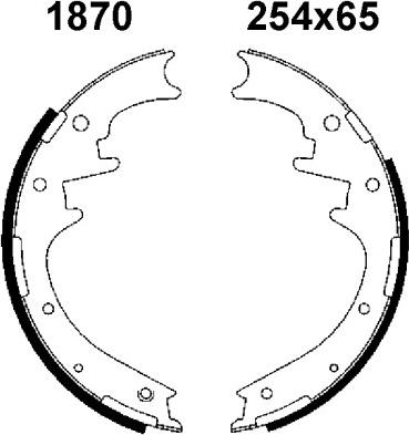 BSF 01870 - Комплект спирачна челюст vvparts.bg