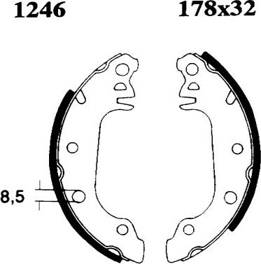 BSF 01246 - Комплект спирачна челюст vvparts.bg